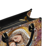 Catholight  Divine Madonna And Child Leather Bag