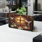 Radiance of the Cross Leather Wallet Purse