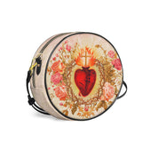 Catholight Sacred Heart of Grace Leather Circle Crossbody Bag