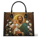 Guardian of Faith and Purity Leather Bag