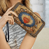 Sacred Heart of Divine Love - Leather Wallet Purse