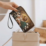 Guardian of Faith and Purity - Leather Wallet Purse