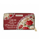 Blooming With Faith Leather Wallet Purse