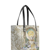 Catholight Sanctuary of the Holy Spirit Leather Tote Bags