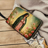 Catholight  Roses of Guadalupe Leather Wallet Purse