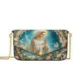 Catholight Lady Of Lourdes  Envelope Chain Crossbody Bag