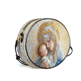 Catholight Divine Grace and Serenity Leather Circle Crossbody Bag