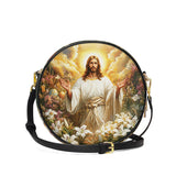 Catholight  Resurrection Bloom Leather Circle Crossbody Bag