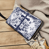 The Cross Amidst Blooming Faith - Leather Wallet Purse