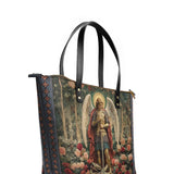 Catholight Archangel's Triumph Leather Tote Bag