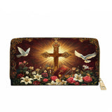 Radiance of the Cross Leather Wallet Purse