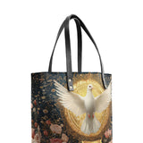 Catholight Dove of Eternal Light Leather Tote Bags