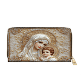 Heavenly Grace in Radiant Splendor - Leather Wallet Purse