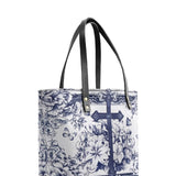 Catholight The Cross Amidst Blooming Faith Leather Tote Bag